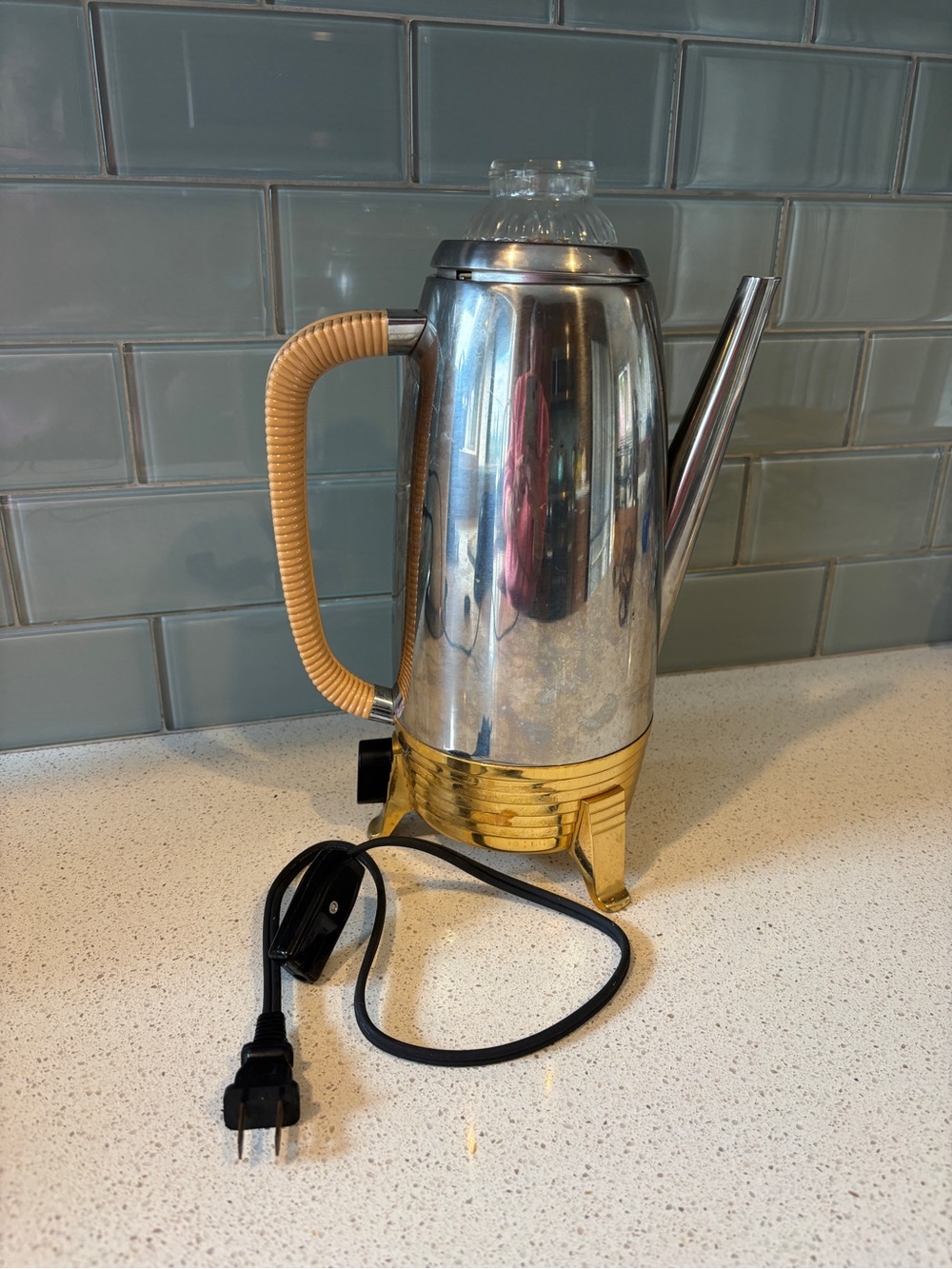 VINTAGE 1950'S MCM CORY ELECTRIC COFFEE PERCOLATOR - CHICAGO